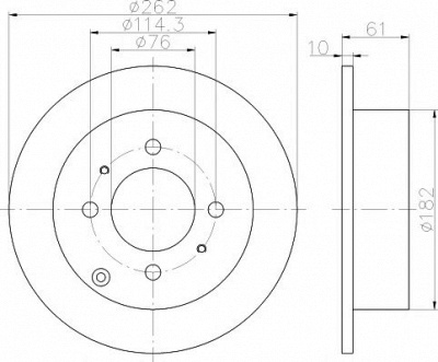 HELLA PAGID 8dd355110941 -  Тормозной диск